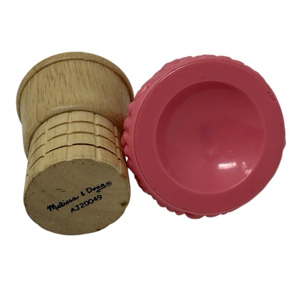 Melissa & Doug Scoop & Stack Magnetic Wooden Strawberry Ice Cream & Cone Replace - Picture 4 of 5